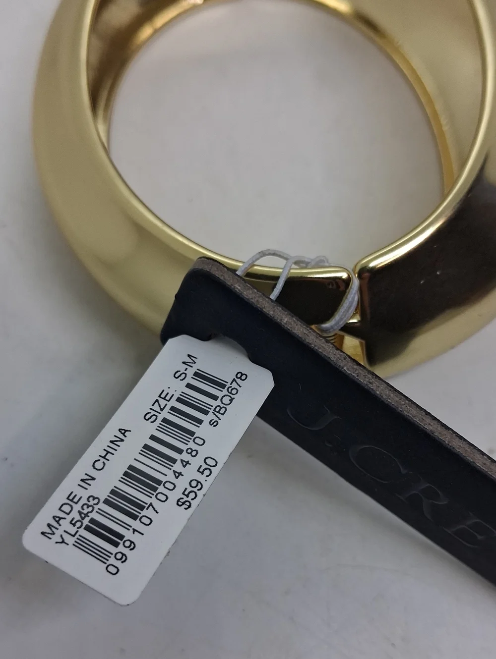 NWT J.Crew Gold Chunky Oval Bangle Bracelet